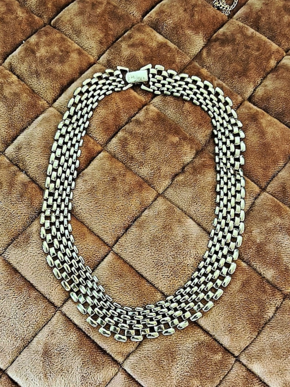 Silver Woven Chain Necklace